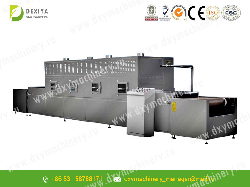 Microwave device for drying and dehydration equipment for flowers and vegetables